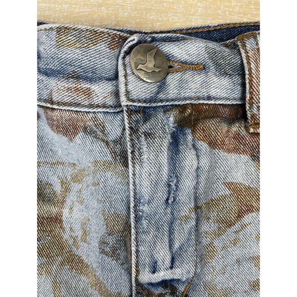 Free People Floral Denim Jean Shorts Size 30 (33w) Women’s Distressed - Picture 3 of 7
